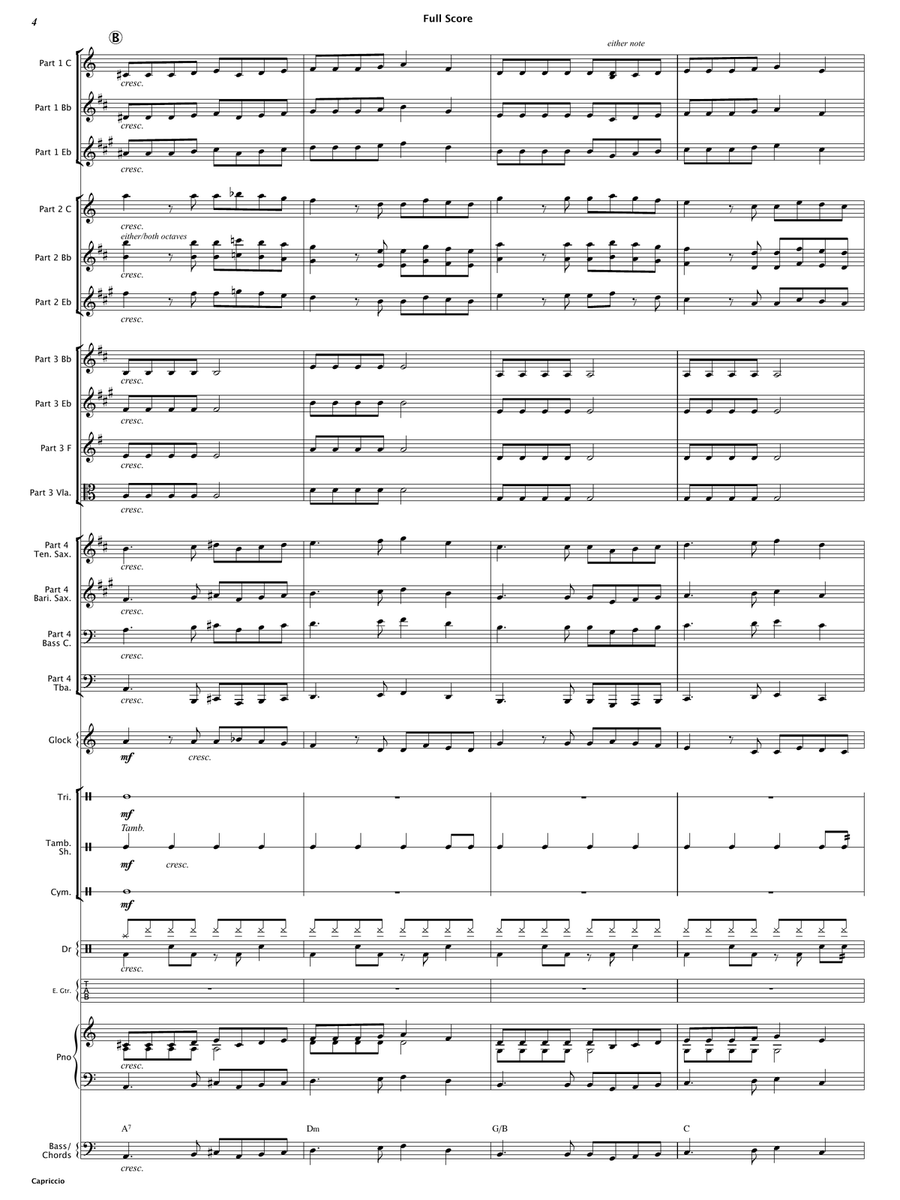 Capriccio (Flexible Instrumentation) Concert Band scores gallery preview page 6