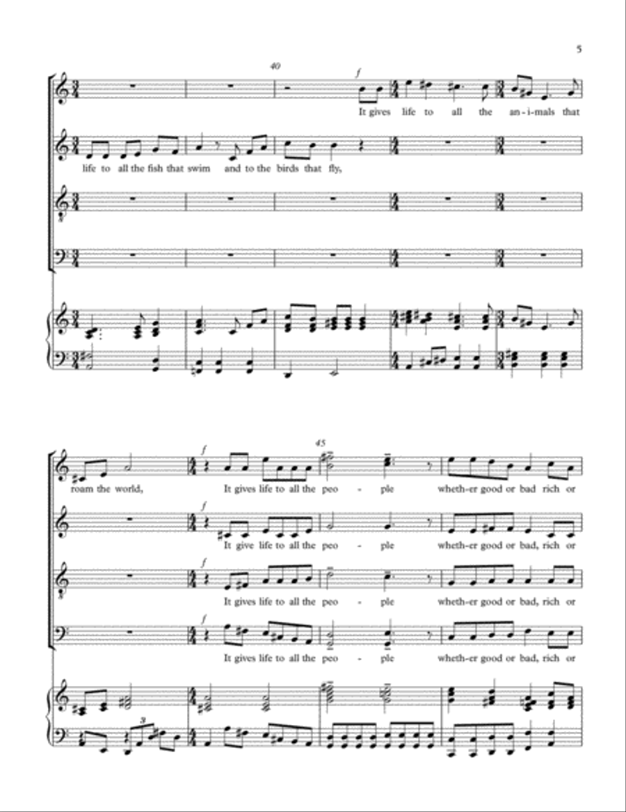 Electric Life text conveys a deeper understanding of the energy of Life. 4-Part scores gallery preview page 5