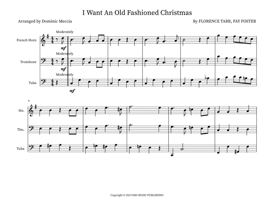 I Want An Old Fashioned Christmas Small Ensemble scores gallery preview page 1
