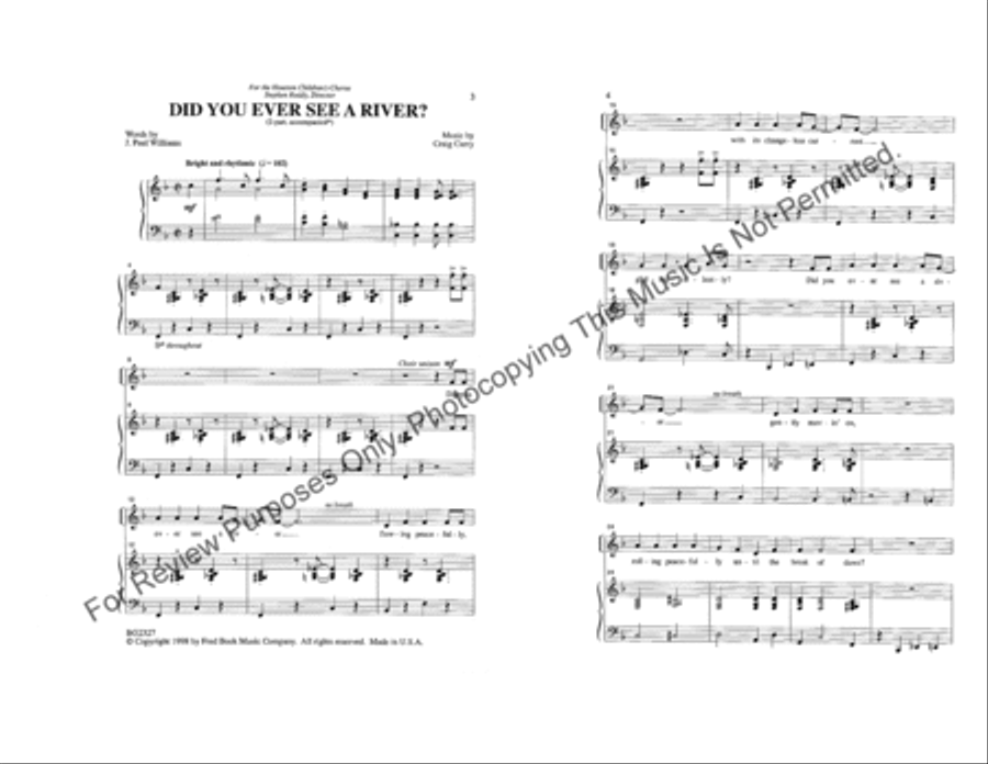 Did You Ever See a River? 2-Part scores gallery preview page 2