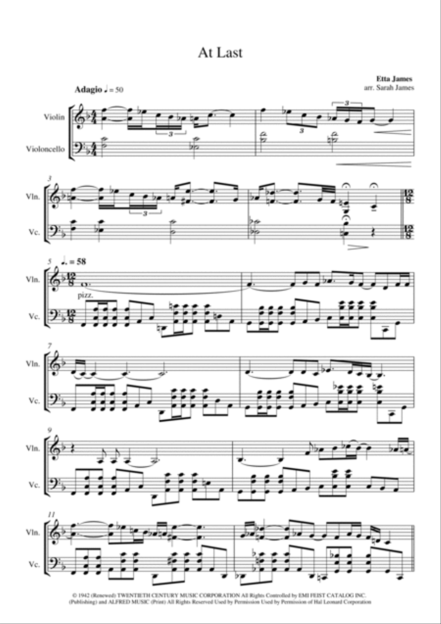 At Last At Last String Duet scores gallery preview page 2
