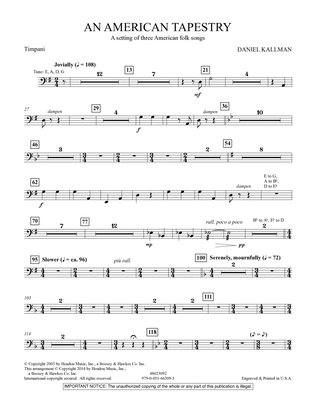 An American Tapestry (for Wind Ensemble) - Timpani
