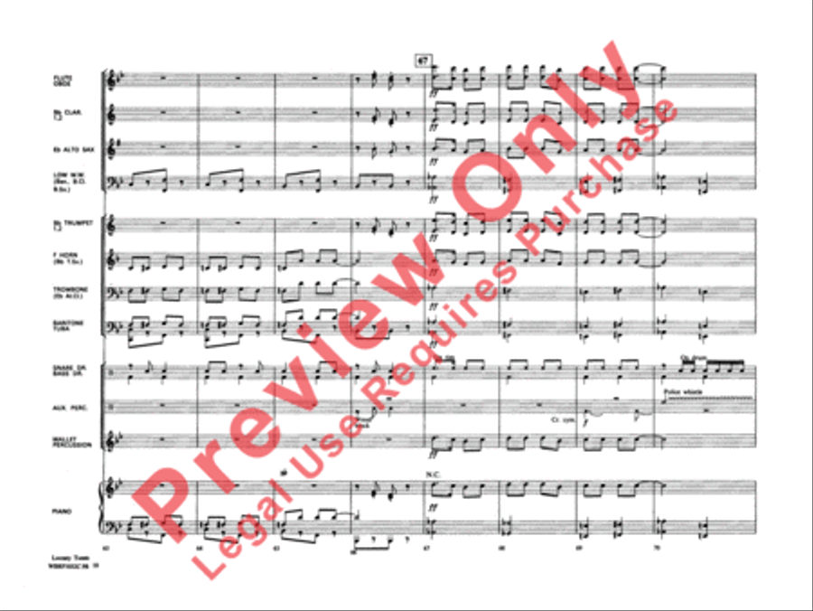 Looney Tunes Concert Band scores gallery preview page 11