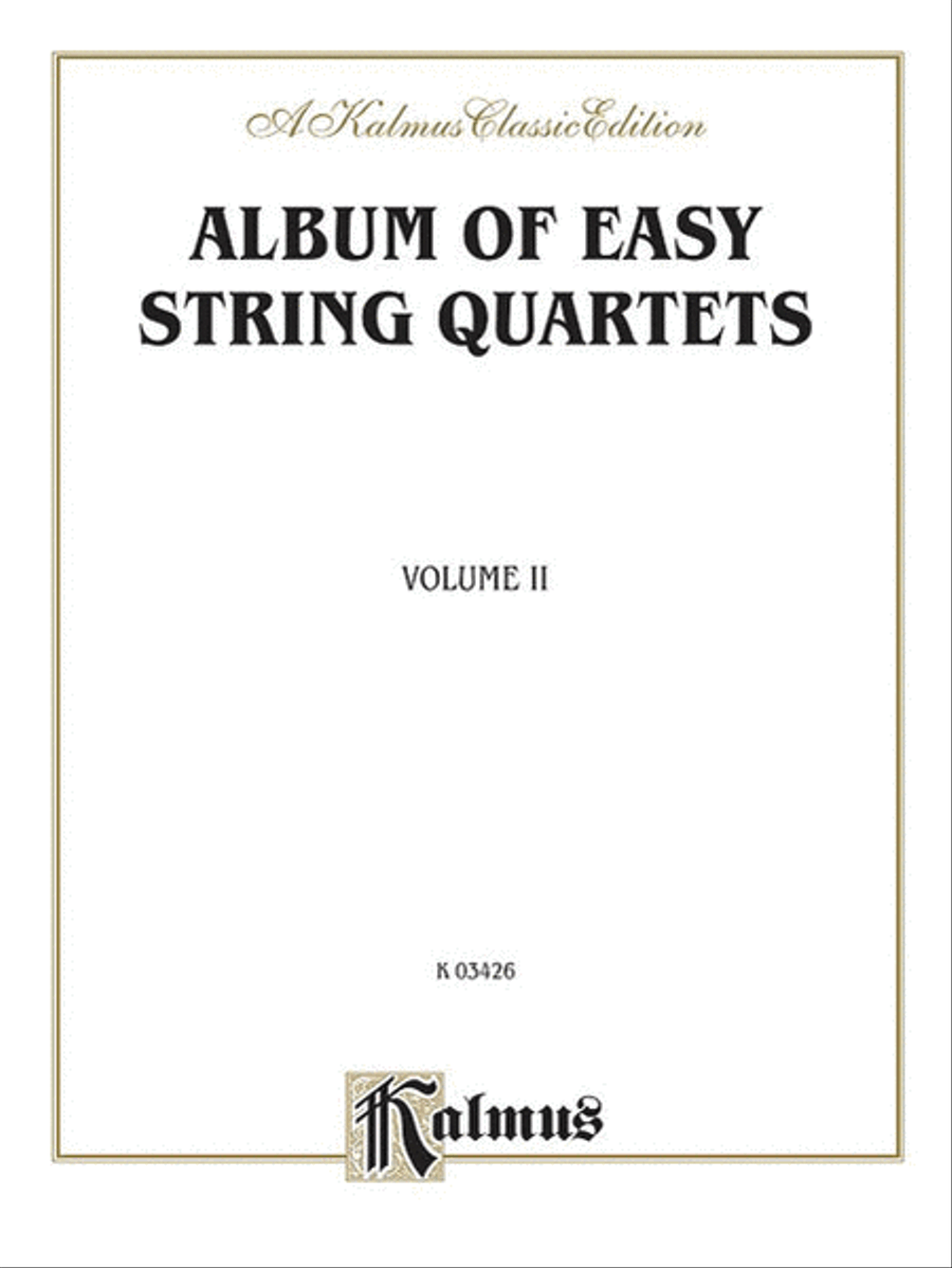 Album of Easy String Quartets, Volume 2 String Quartet scores gallery preview page 1
