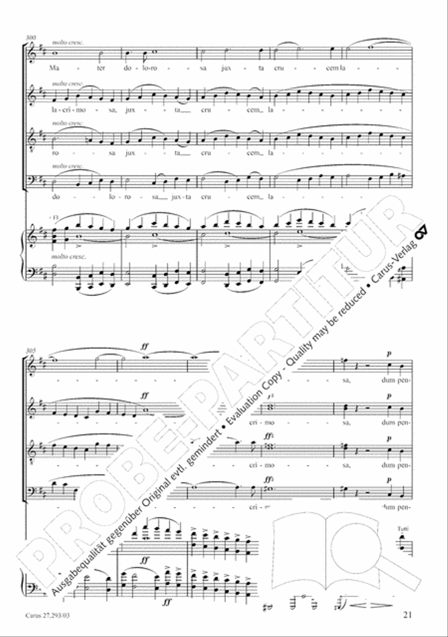 Stabat mater 4-Part scores gallery preview page 28