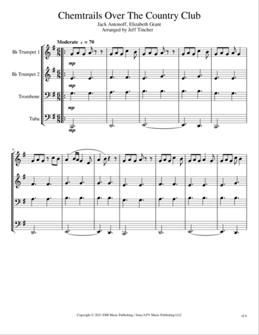 Chemtrails Over The Country Club Brass Ensemble scores gallery preview page 2