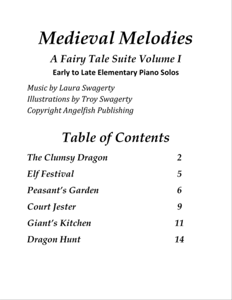 Medieval Melodies A Fairy Tale Suite Volume I Piano Method scores gallery preview page 2