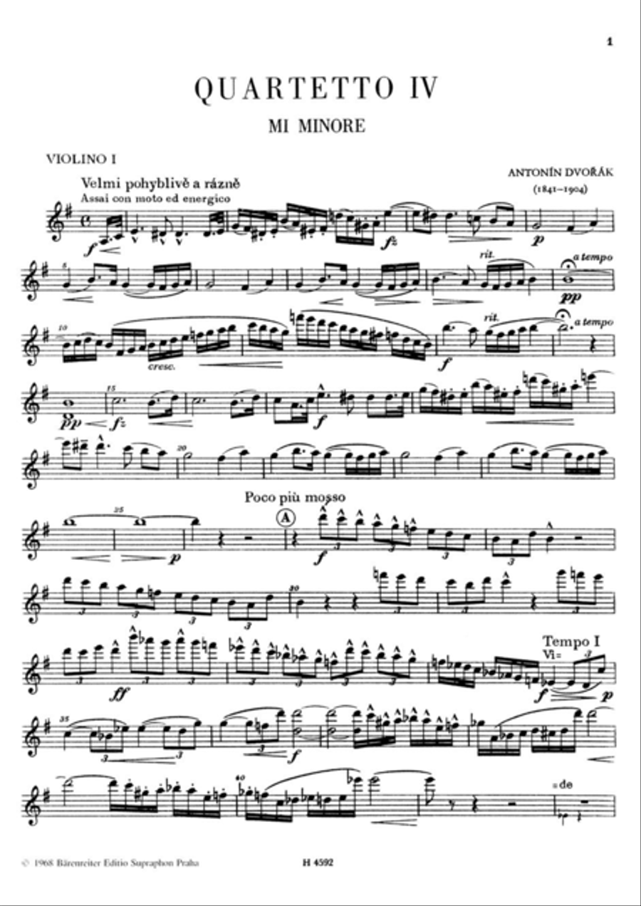 Streichquartett no. 4 e-Moll String Quartet scores gallery preview page 2