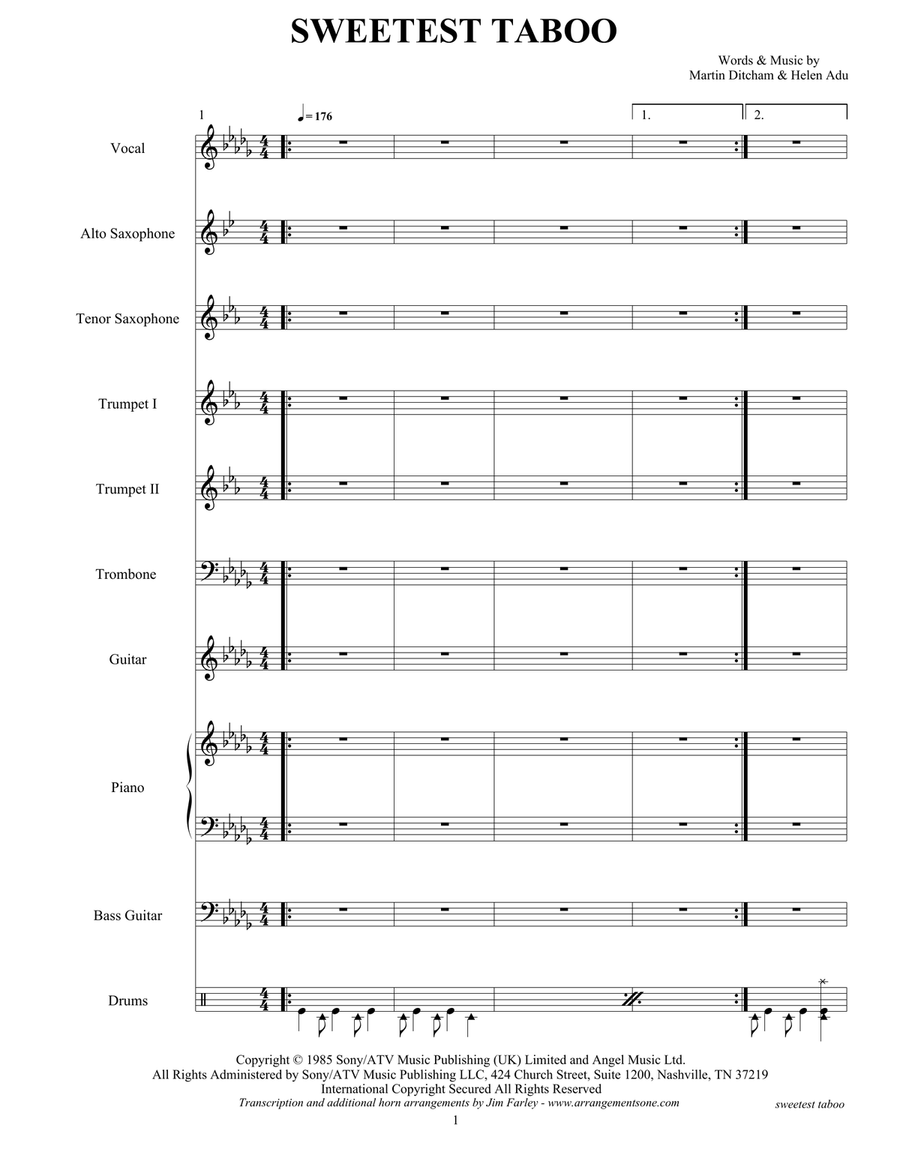 The Sweetest Taboo Tenor Saxophone scores gallery preview page 3