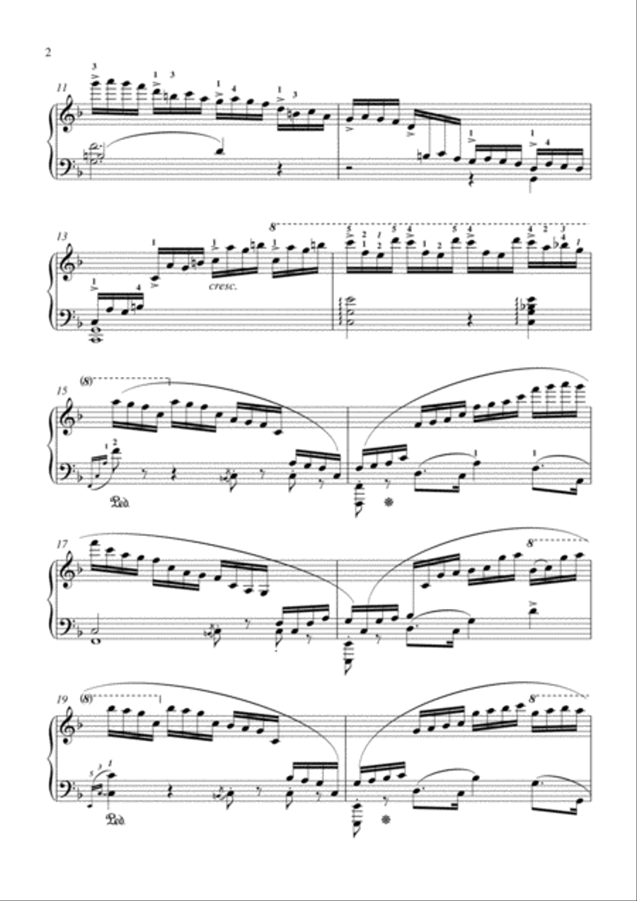 Chopin - Etude Op. 10, No. 8 in F Major for piano solo Piano Method scores gallery preview page 3