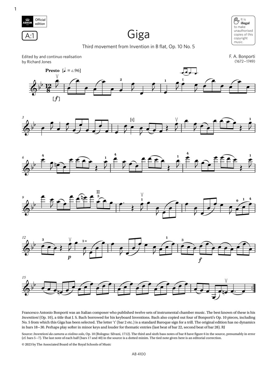 Abrsm violin best sale