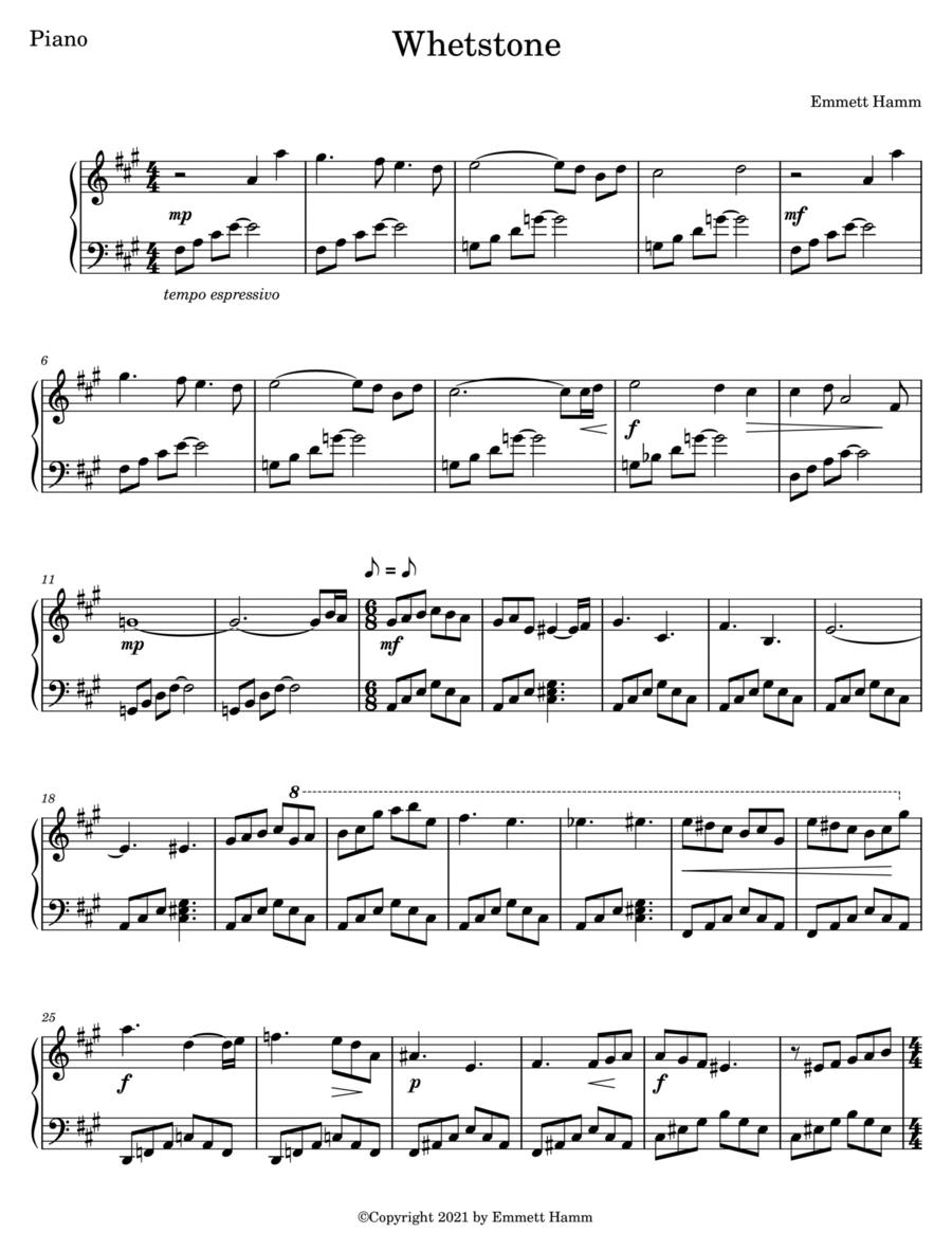 Whetstone Whetstone Piano Solo scores gallery preview page 1