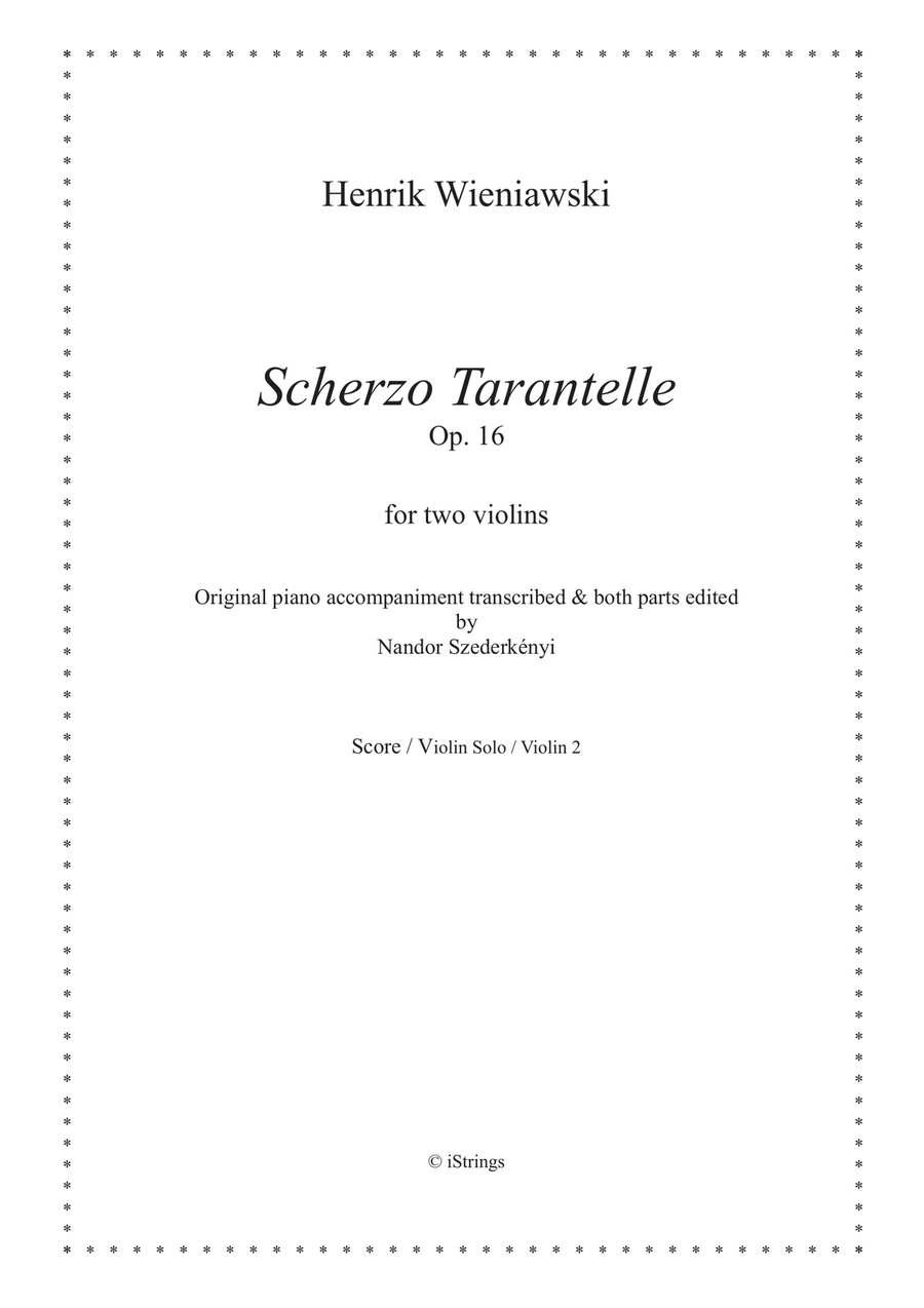 Scherzo Tarantelle Scherzo Tarantelle Violin Solo scores gallery preview page 1
