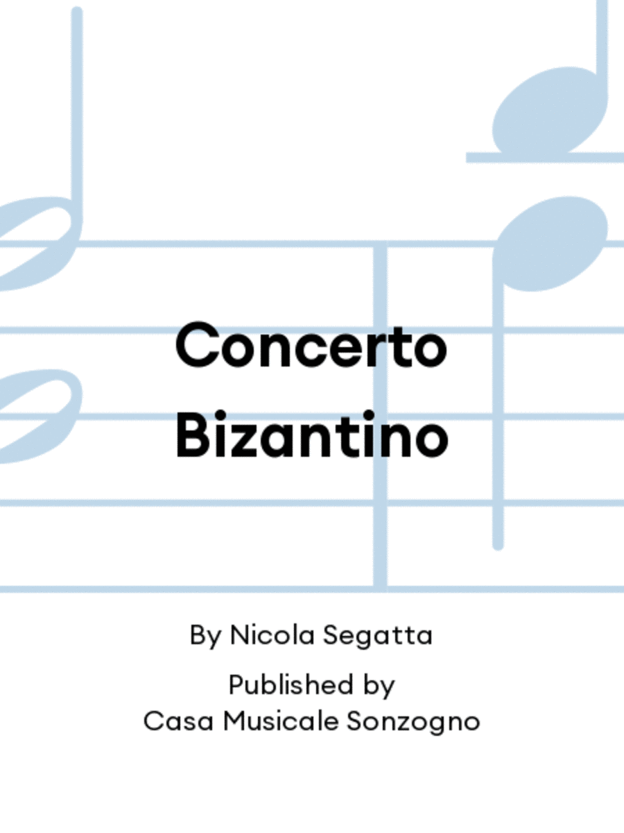 Concerto Bizantino Orchestra scores gallery preview page 1