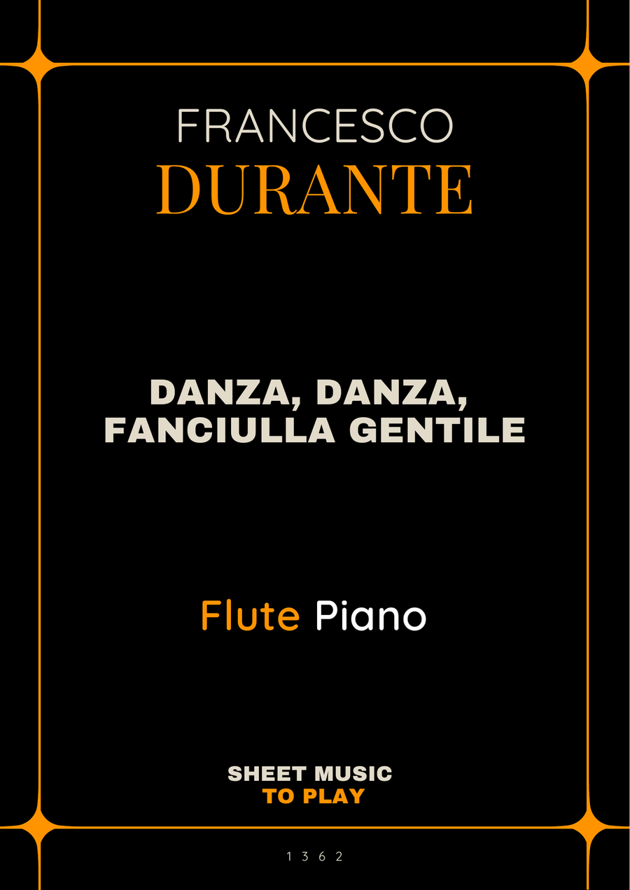 Danza, danza, fanciulla gentile - Flute and Piano (Full Score and Parts) Flute scores gallery preview page 1