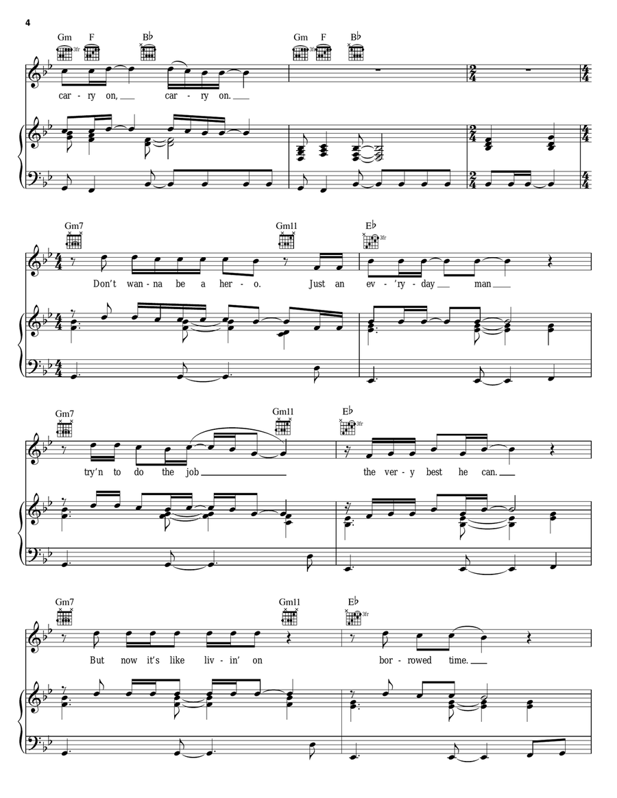 Shine Your Light Shine Your Light Piano, Vocal, Guitar scores gallery preview page 4
