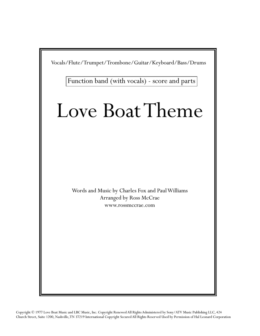 Love Boat Theme Large Ensemble scores gallery preview page 1