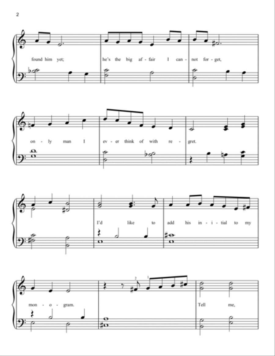 Someone To Watch Over Me Easy Piano scores gallery preview page 2