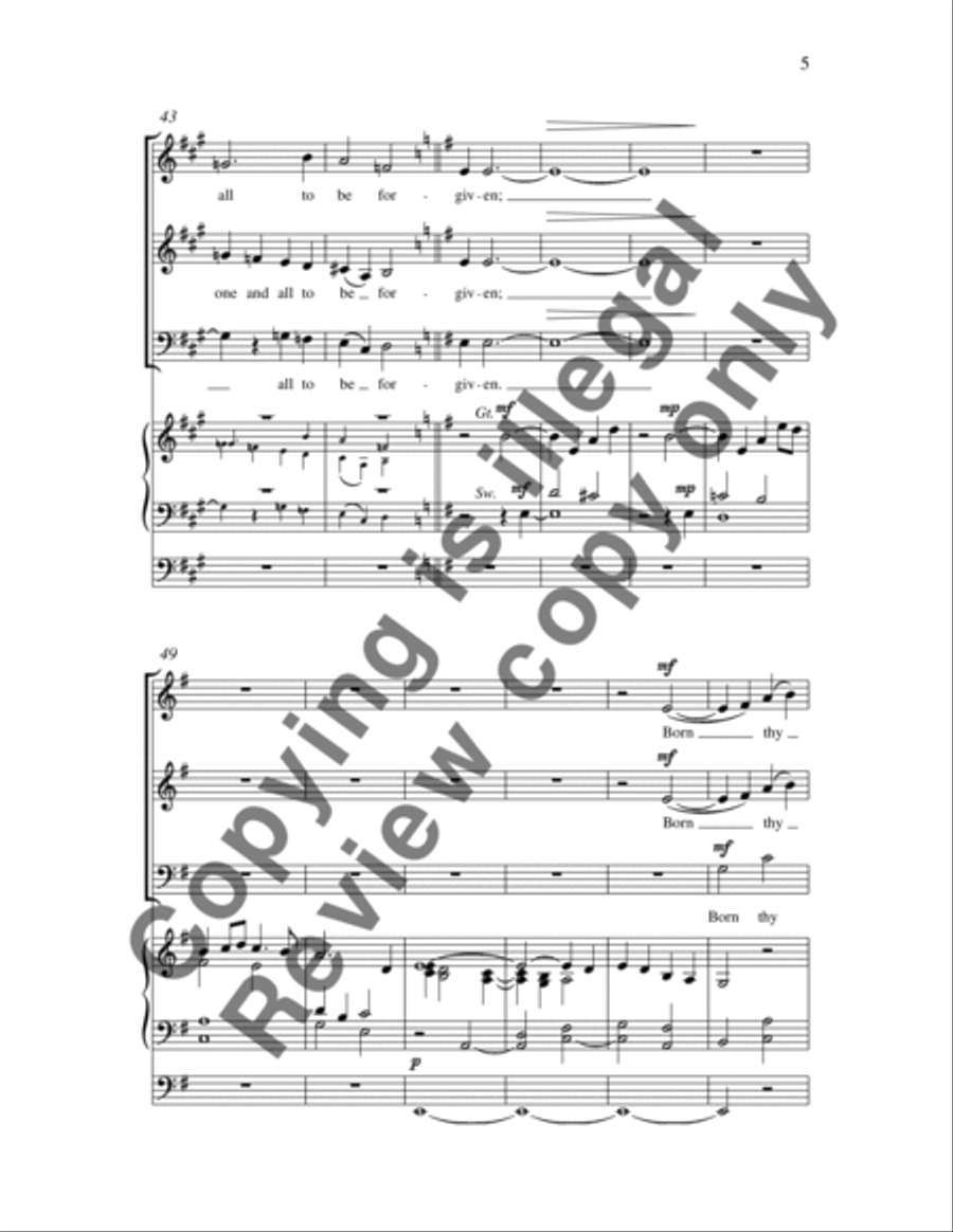 Come, thou long-expected Jesus 3-Part scores gallery preview page 9