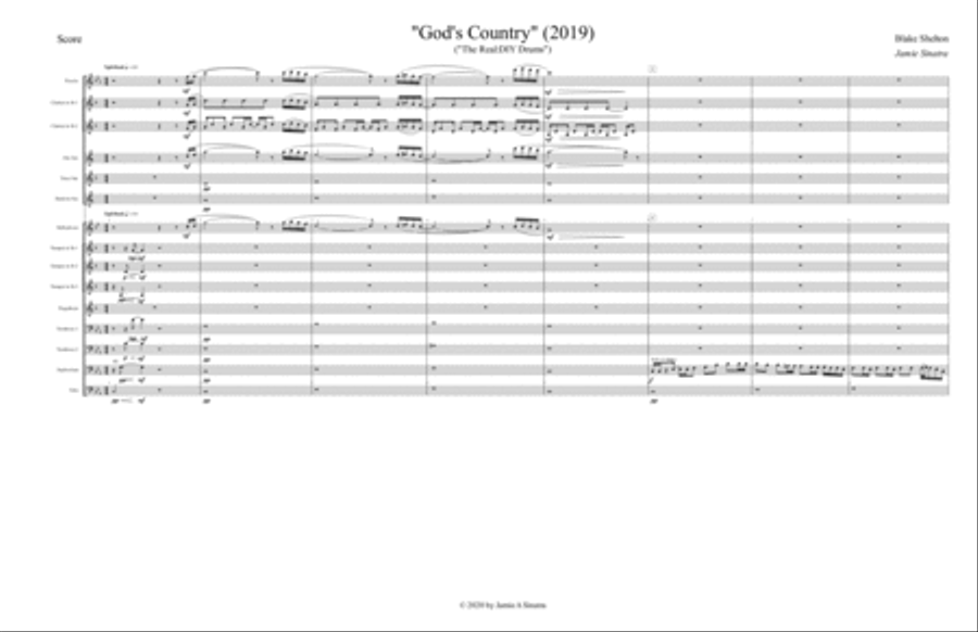 God's Country Woodwind Ensemble scores gallery preview page 1