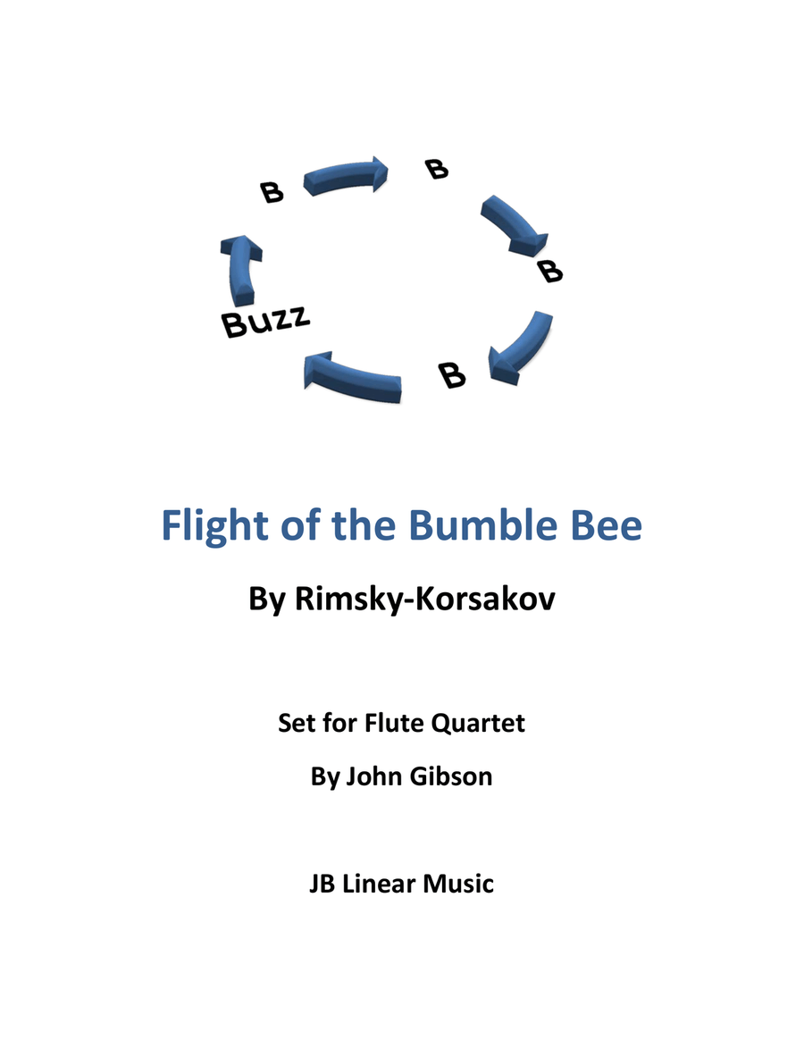 Flight of the Bumble Bee for flute quartet Flute Quartet scores gallery preview page 1