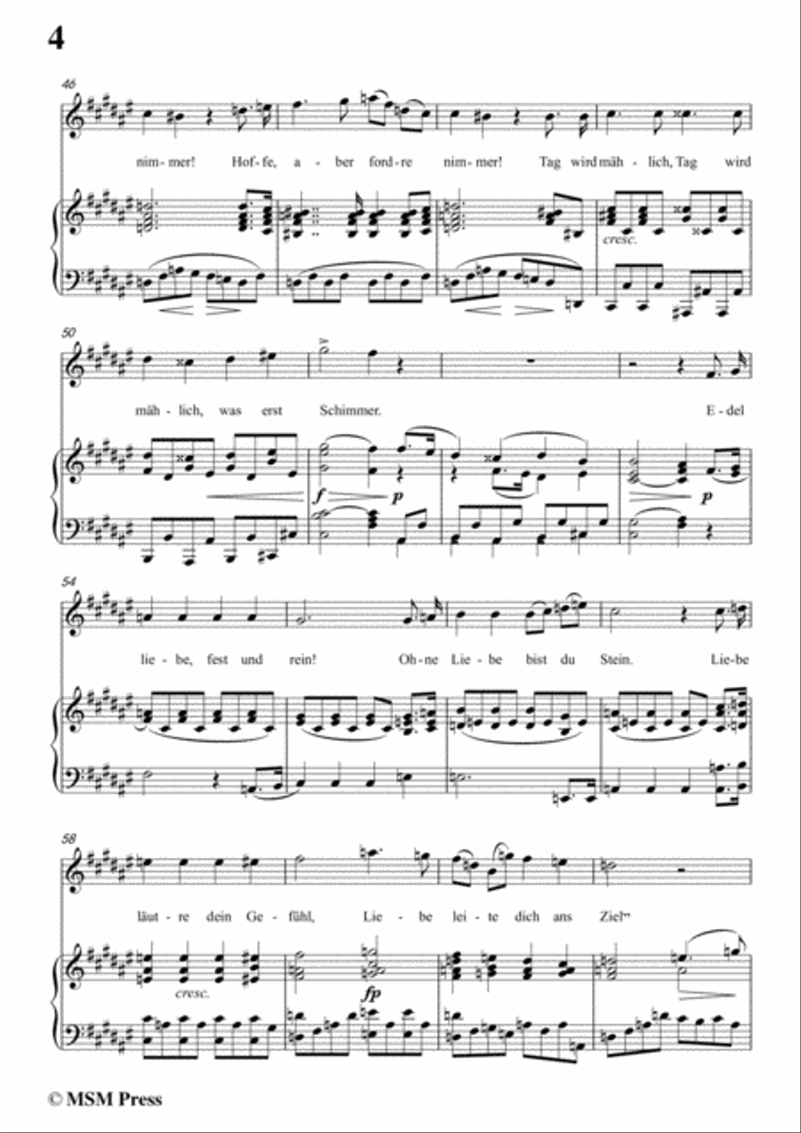 Schubert-Glaube,Hoffnung und Liebe,Op.97,in F sharp Major,for Voice&Piano Voice scores gallery preview page 6