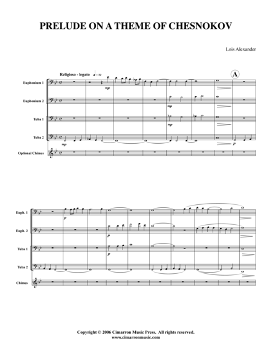 Prelude on theme of Chesnokov EETT scores gallery preview page 1
