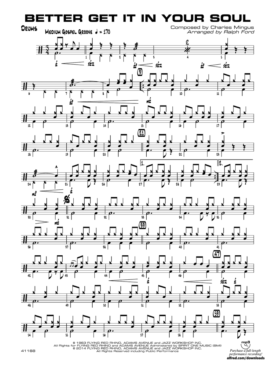 Better Get It in Your Soul: Drums