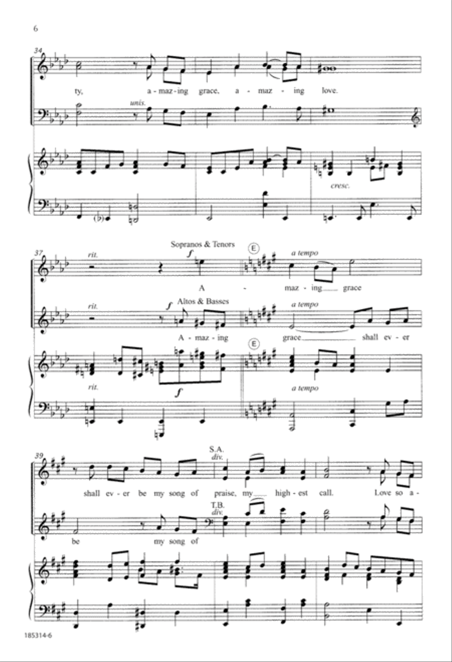 Amazing Grace, Amazing Love 4-Part scores gallery preview page 6