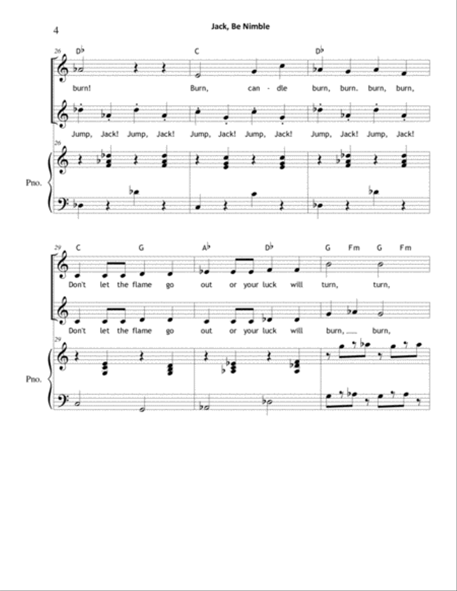 Jack, Be Nimble (from Mother Goose) SA scores gallery preview page 4