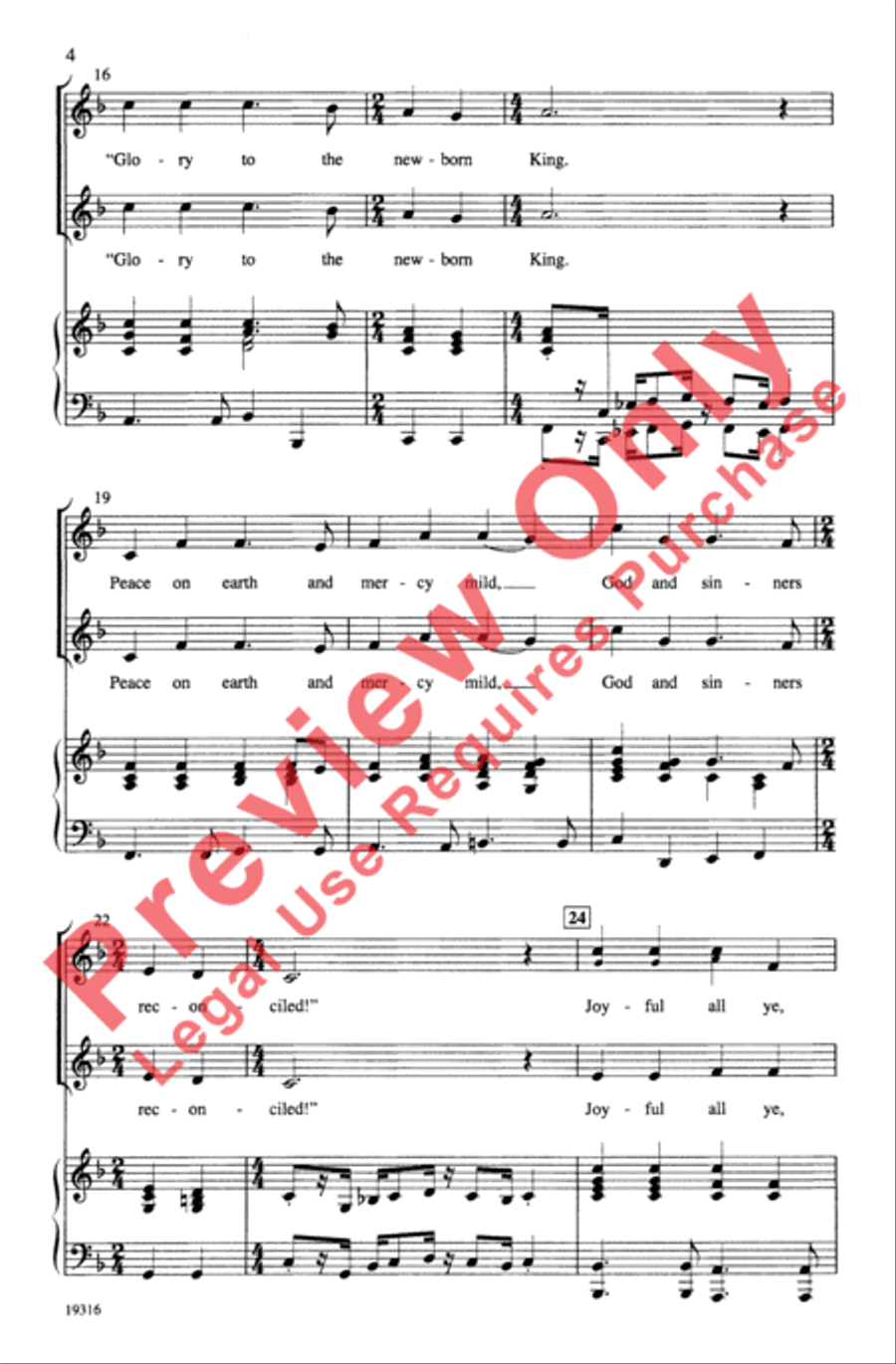 Joy: A Medley of Carols 2-Part scores gallery preview page 4