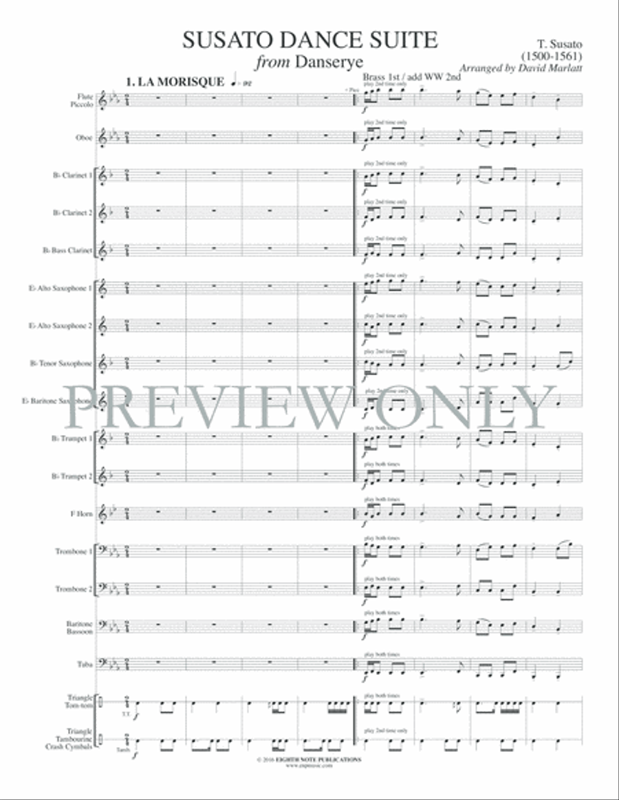 Susato Dance Suite (from Danserye) Concert Band scores gallery preview page 4