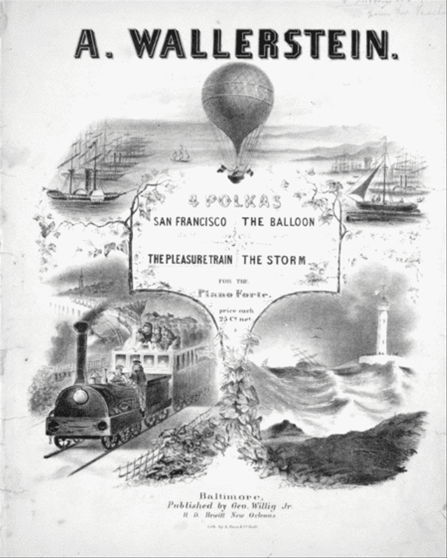 A. Wallerstein. Four Polkas. The Pleasure Train Piano Solo scores gallery preview page 1