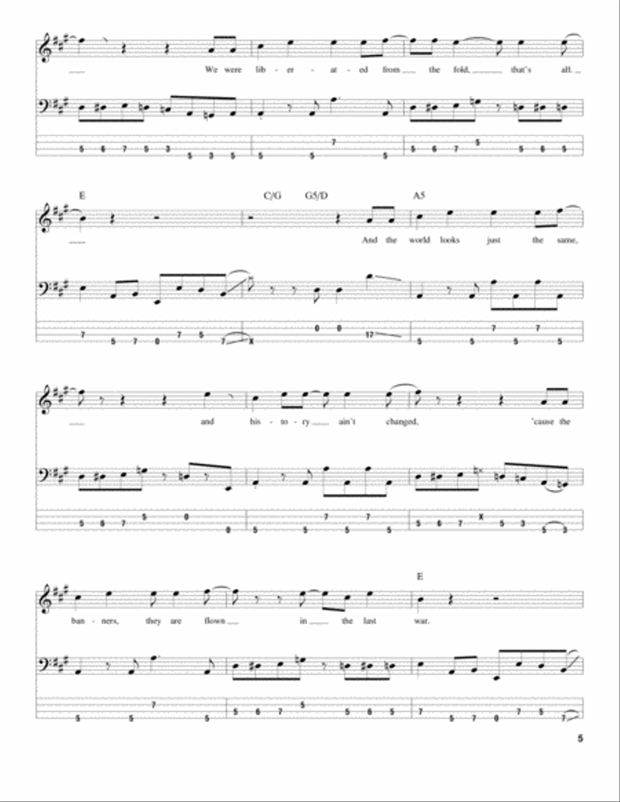 Won't Get Fooled Again Guitar Tablature scores gallery preview page 5