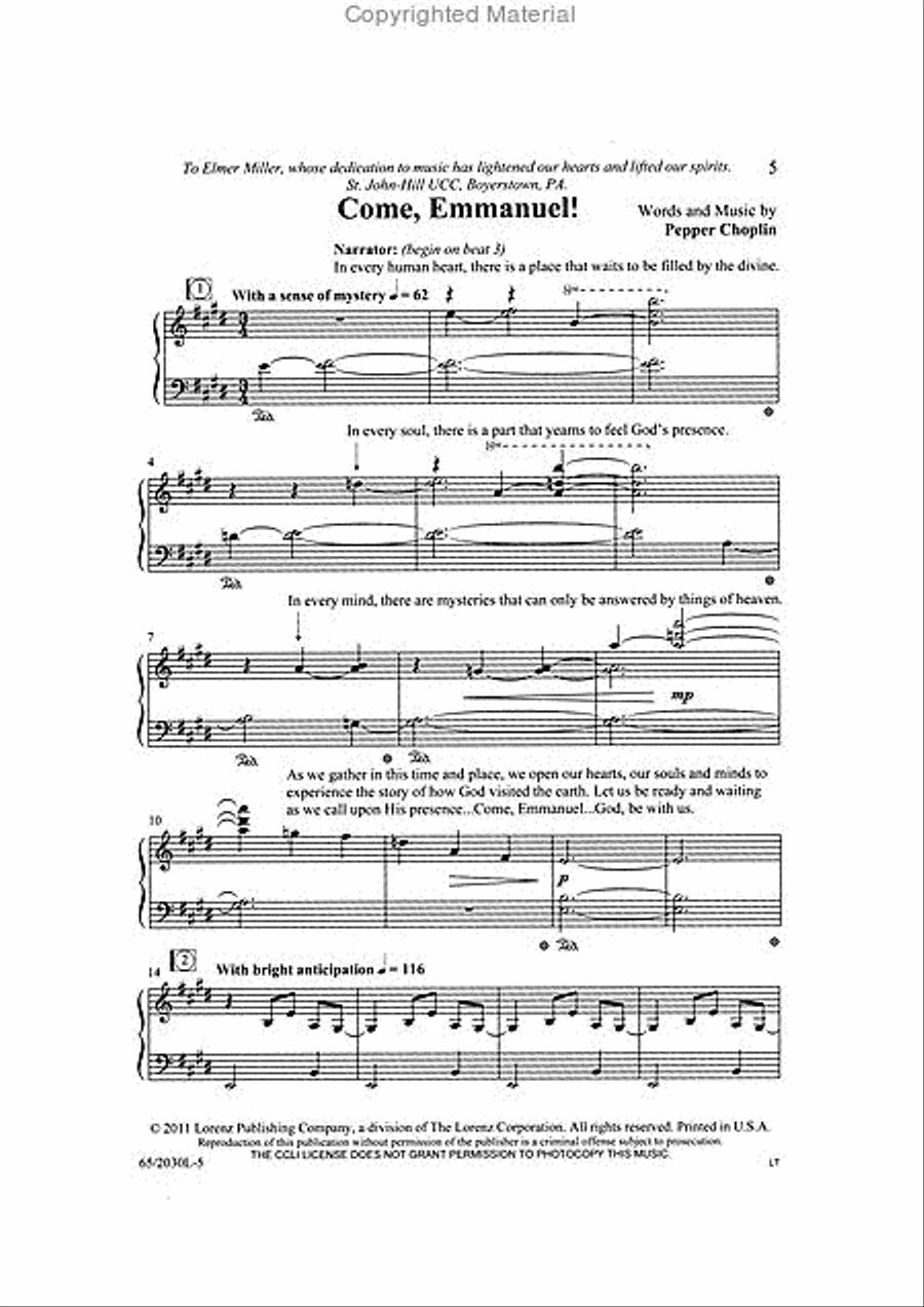 Lead Me Back to Bethlehem 3-Part scores gallery preview page 2