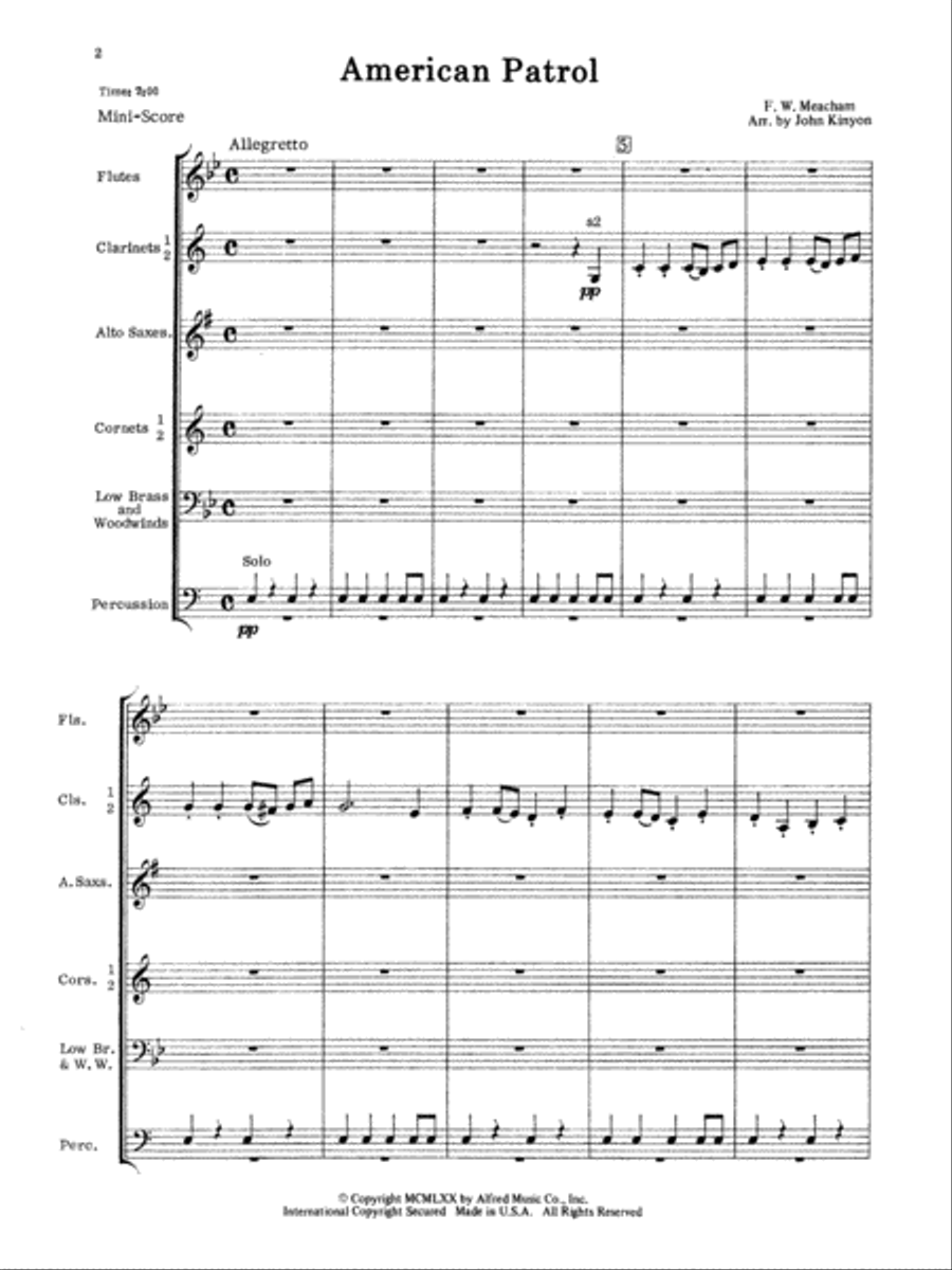 American Patrol: Score American Patrol: Score Concert Band scores gallery preview page 2