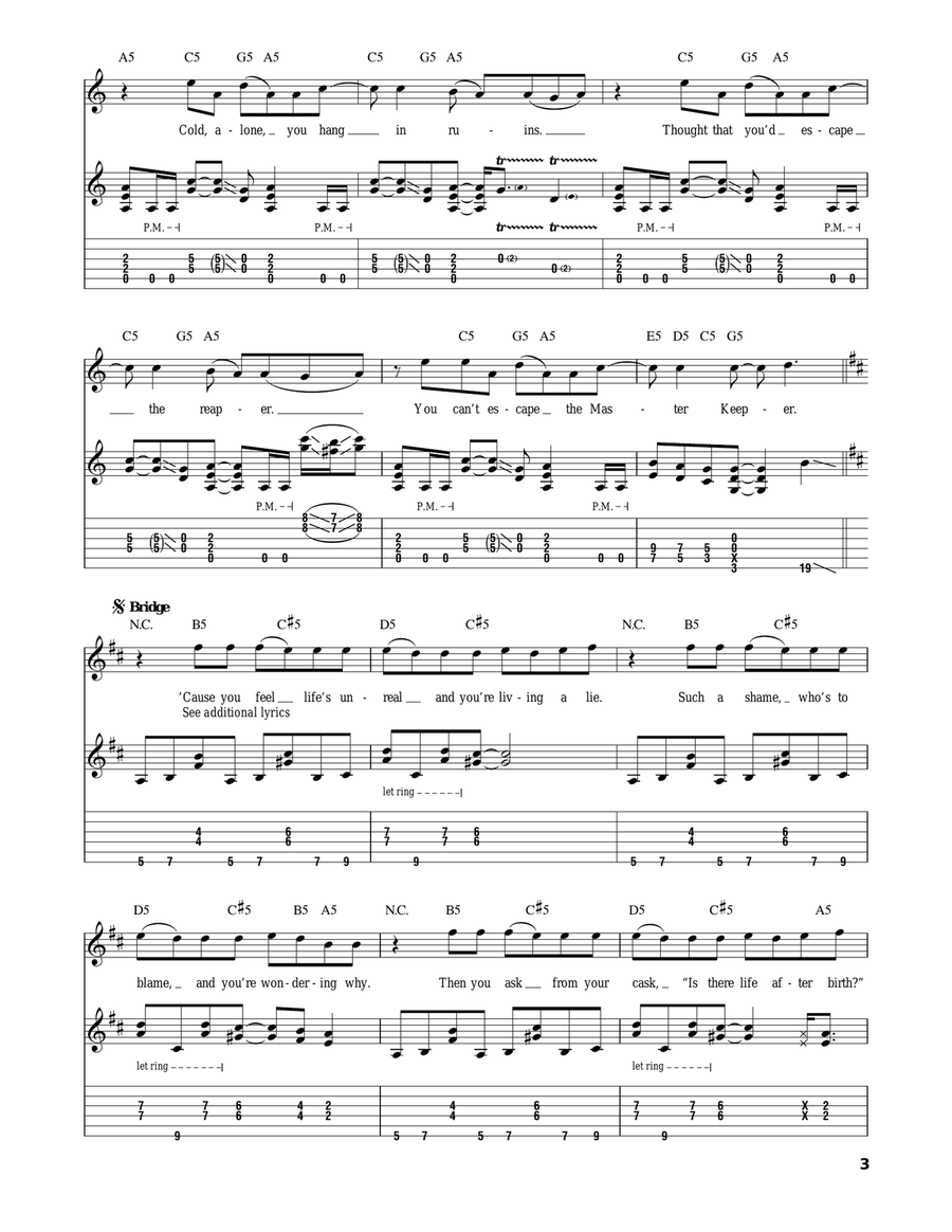 Suicide Solution Acoustic Guitar scores gallery preview page 3