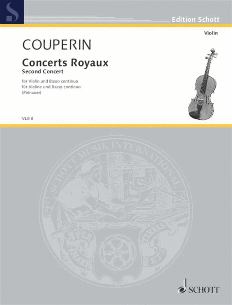 Concerts royaux: Second Concert in D Major Violin scores gallery preview page 1