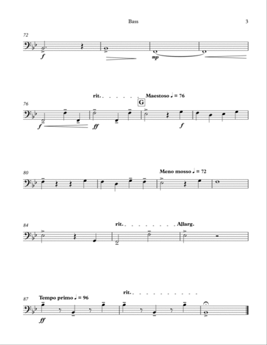 Barter - Double Bass Barter - Double Bass Choir scores gallery preview page 3