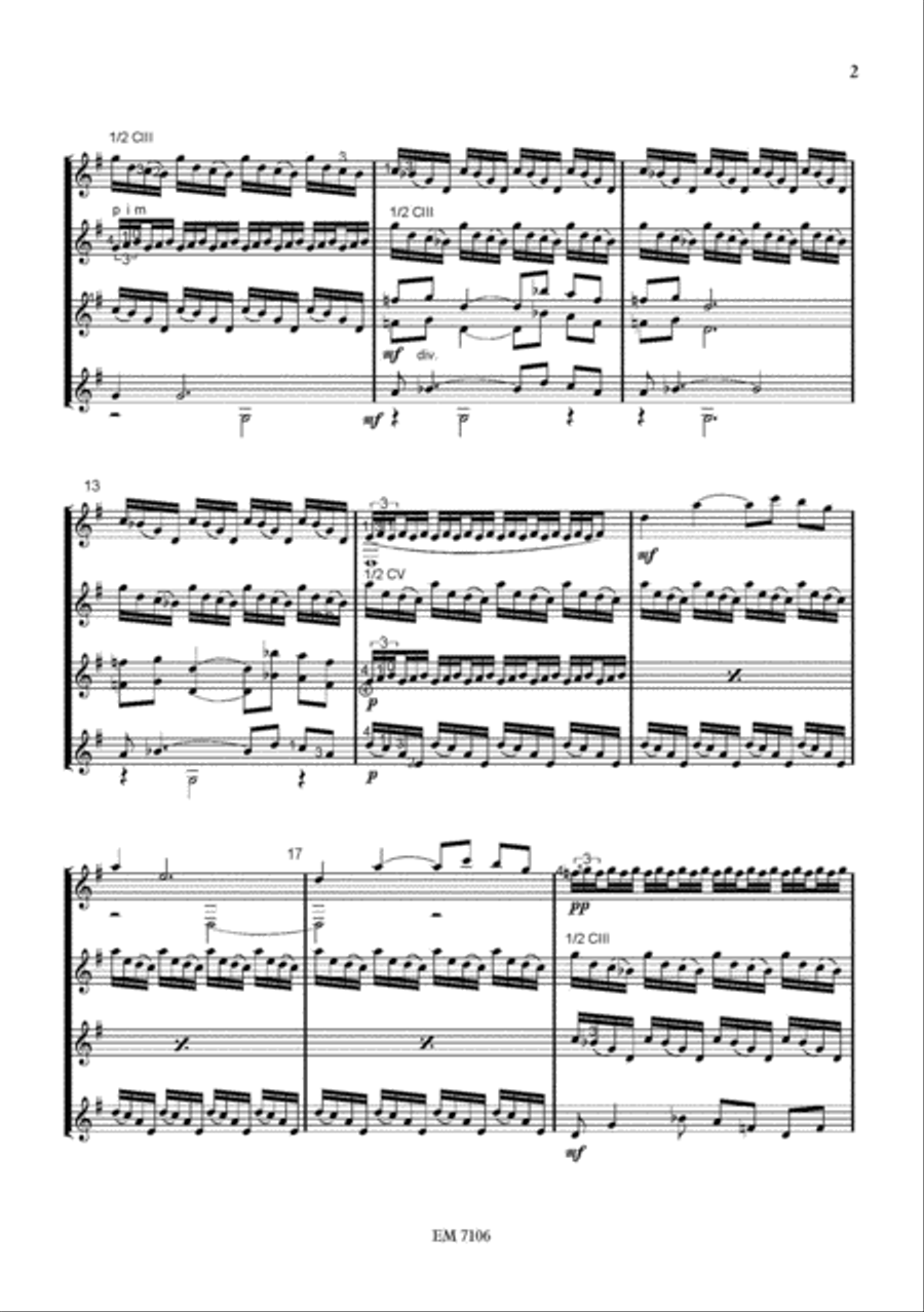 The Well (from 'River Suite') for Guitar Quartet Guitar Ensemble scores gallery preview page 3