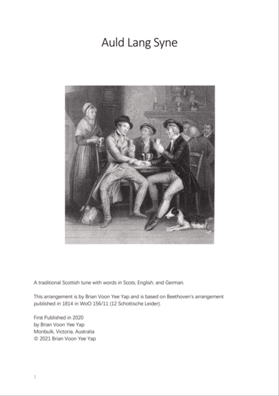 Auld Lang Syne 3-Part scores gallery preview page 1