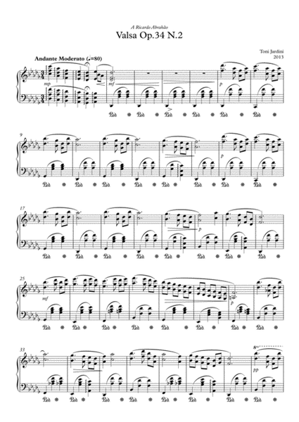 Op.34 Waltz N.2 Andante Moderato D Flat Major