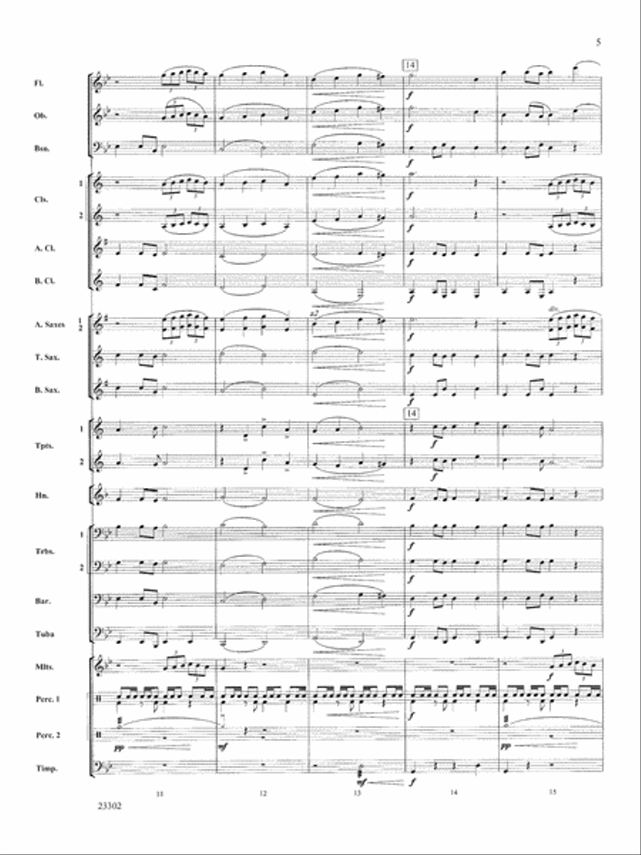 White Water Journey: Score Concert Band scores gallery preview page 5