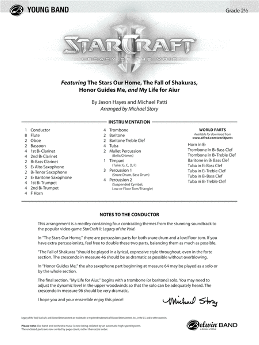 Starcraft II: Legacy of the Void: Score Concert Band scores gallery preview page 1