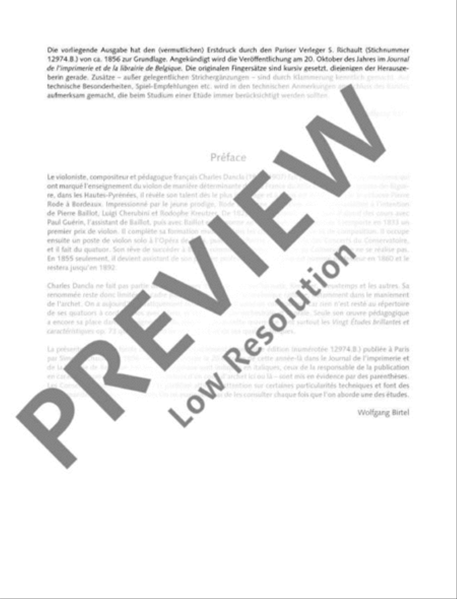 20 Études brillantes et caractéristiques Violin Solo scores gallery preview page 4