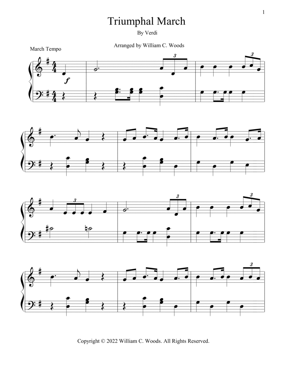 Triumphal March Piano Method scores gallery preview page 1