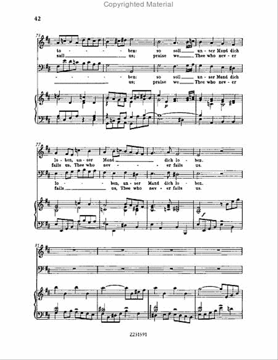 Gott, der Herr, ist Sonn' und Schild, BWV 79 Choir scores gallery preview page 42