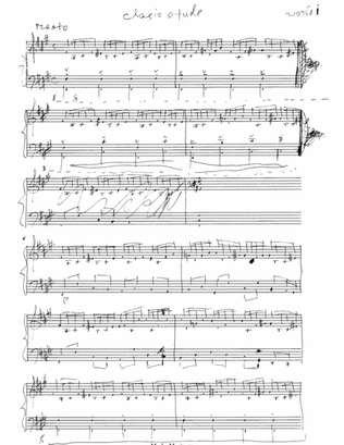 Etude for piano