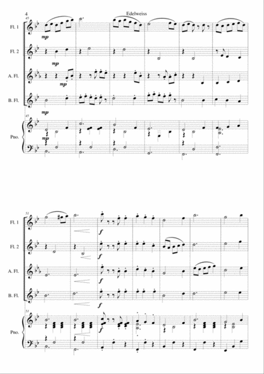 Edelweiss Flute scores gallery preview page 4