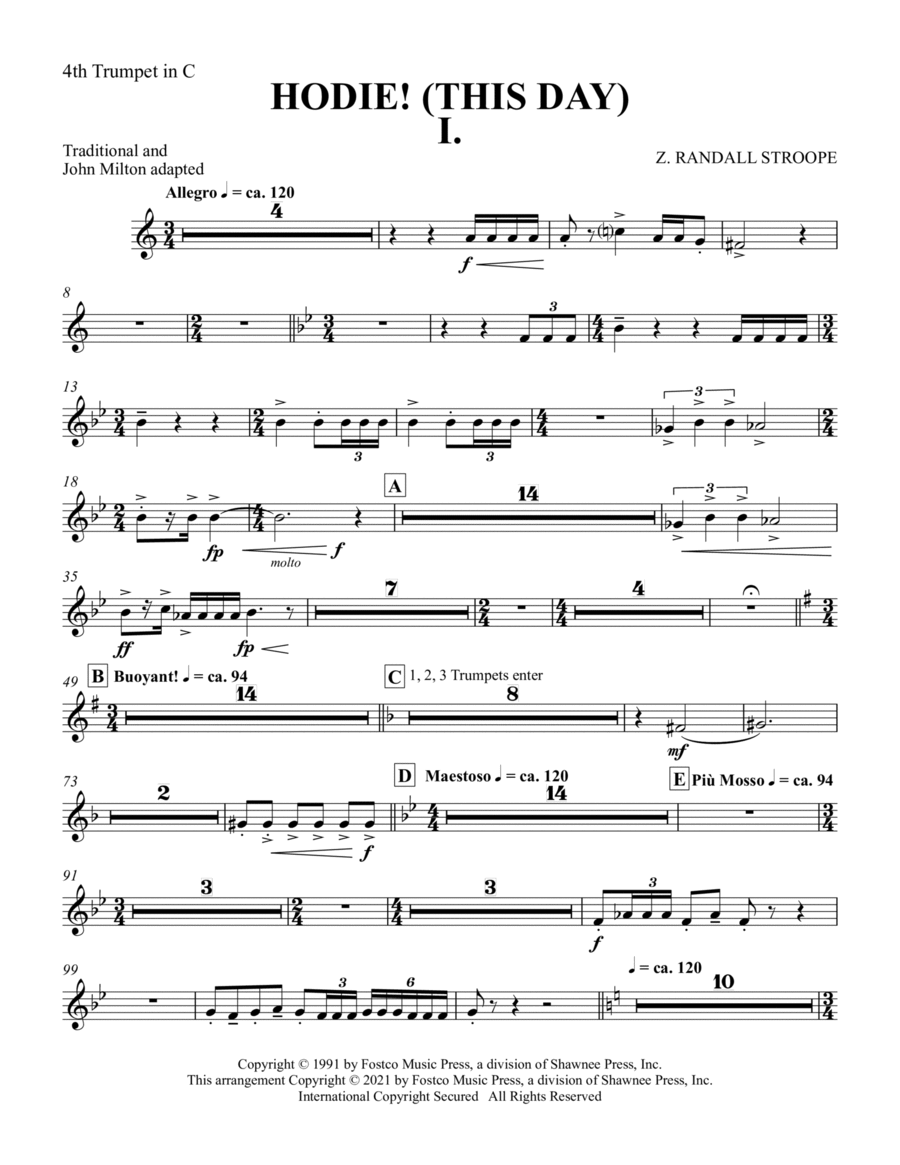 Hodie (This Day) by Z. Randall Stroope
                        Choir -
                         Digital Sheet Music
                        